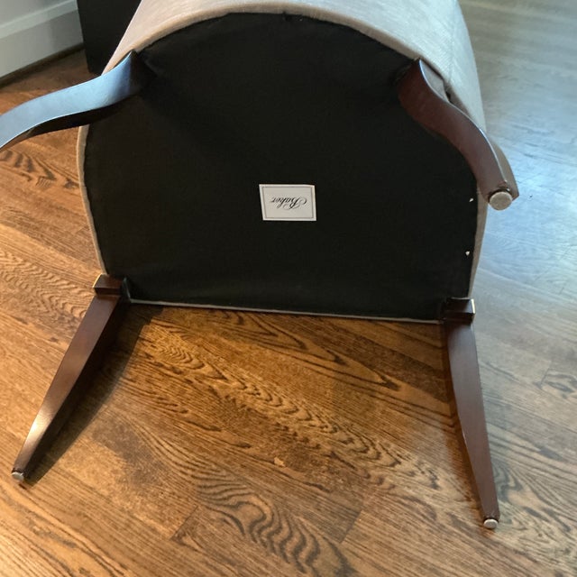 Baker Furniture Thomas Pheasant Ritz Dining Leather Chairs + Two Baker Hostess Chairs - Set of 10 For Sale - Image 9 of 15