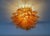 2020s Murano Ceiling Lamp, 32 Amber Felci Glasses For Sale - Image 5 of 10