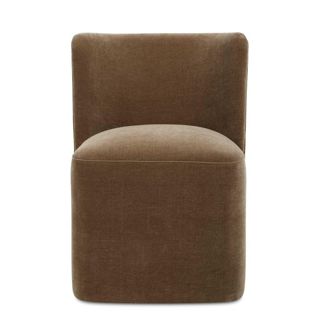 Outlook Modern Velvet Dining Chair For Sale - Image 9 of 9