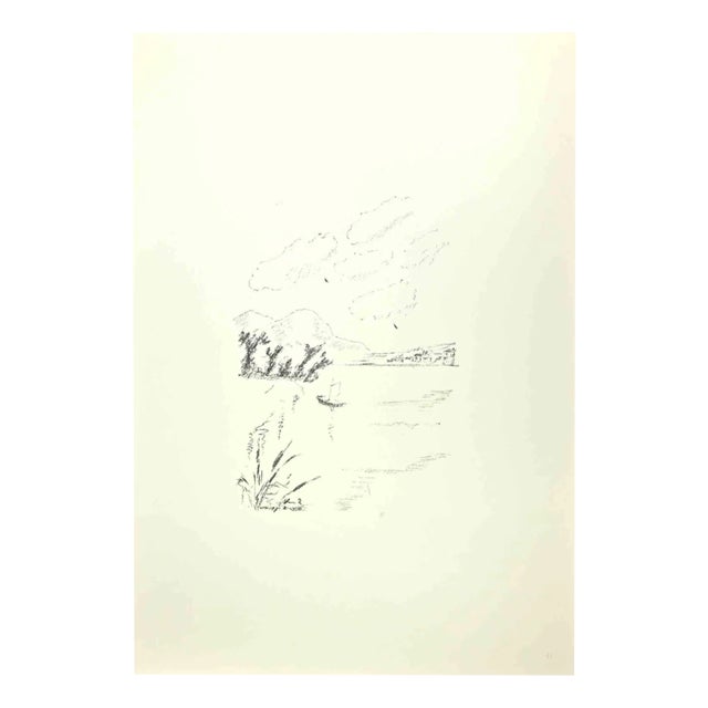 Filippo De Pisis, Sirmione, Lithograph, 1968 For Sale
