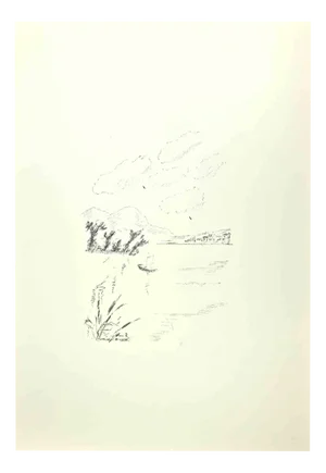Filippo De Pisis, Sirmione, Lithograph, 1968