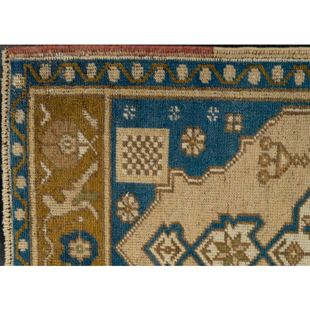 Early 21st Century Turkish Mini Rug Oriental Hand Knotted Vintage Rug 1'8" x 3'2" #21188 For Sale - Image 5 of 8