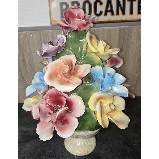 Barbotine Centerpiece from Capodimonte, 1950s For Sale - Image 4 of 10