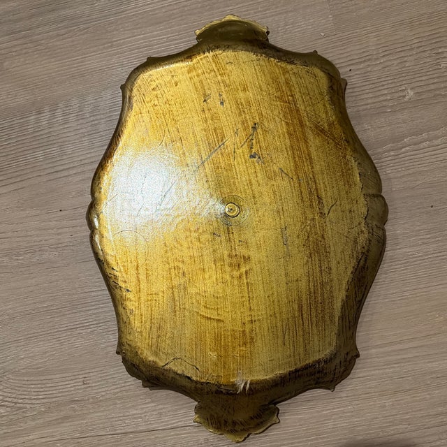 Mid 20th Century Mid 20th Century Italian Florentine Tray Wood For Sale - Image 5 of 8