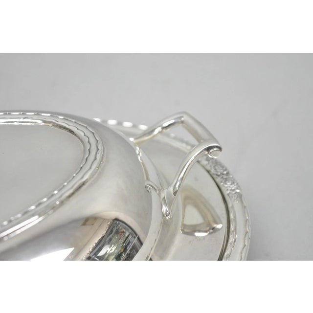 International Silver Mid 20th Century International Silver Co "Camille" Silver Plated Covered Vegetable Serving Dish For Sale - Image 4 of 13