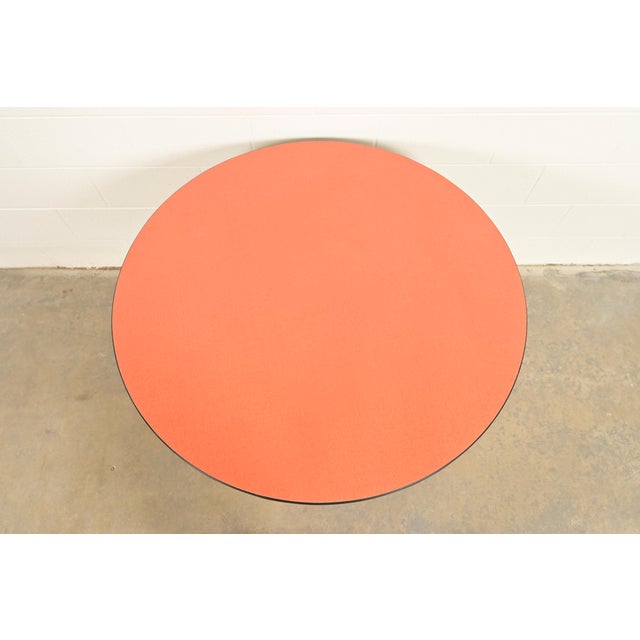 Early 21st Century Herman Miller Style Modern Round Pedestal Dining Table or Game Table For Sale - Image 5 of 8
