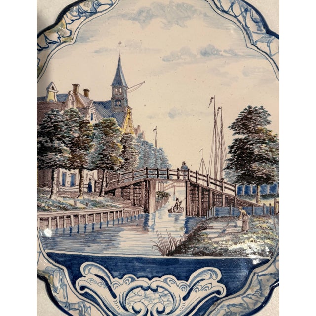 Rustic European Antique Delft Wall Plaque For Sale - Image 3 of 12