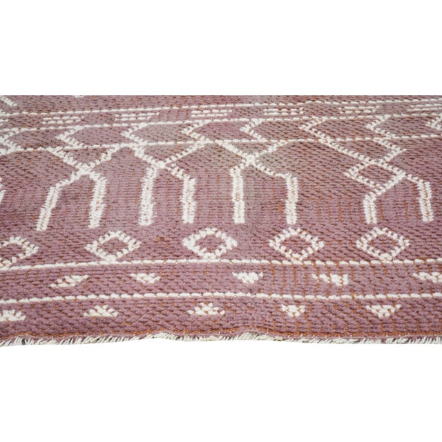 Moroccan Hand Knotted Rug With Organic Wool and Soft Texture,6'9"X9'5" For Sale - Image 4 of 6