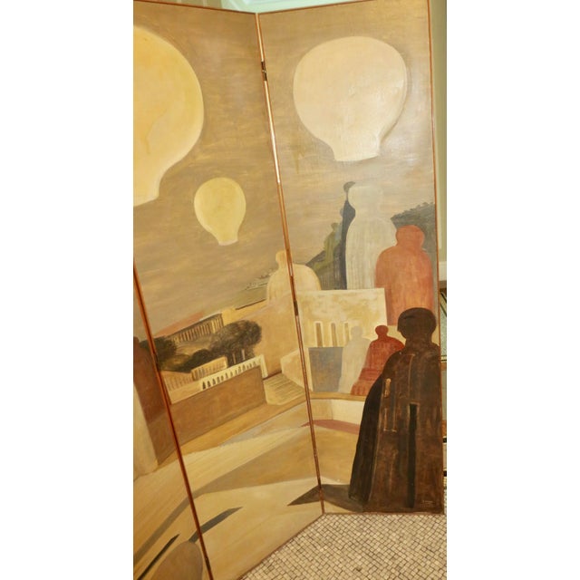 1950s Salvatore Fiume Italian Floor Screen Dated 1954 For Sale - Image 5 of 17