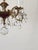 Antique 5 Arm Petite Oxblood Empire Brass Cut Lead Glass Crystal Chandelier For Sale - Image 16 of 18
