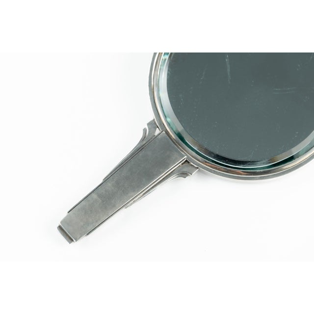 Silver Georg Jensen Sterling Silver and Ebony Hand Mirror No. 224 by Harald Nielsen, Denmark C. 1930 For Sale - Image 8 of 13