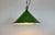 Green British Industrial Green Enamel Factory Pendant Lamp, 1950s For Sale - Image 8 of 15