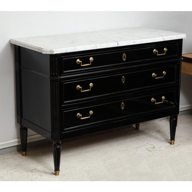 Mid 20th Century Directoire-Style Commode With Marble Top For Sale - Image 5 of 13