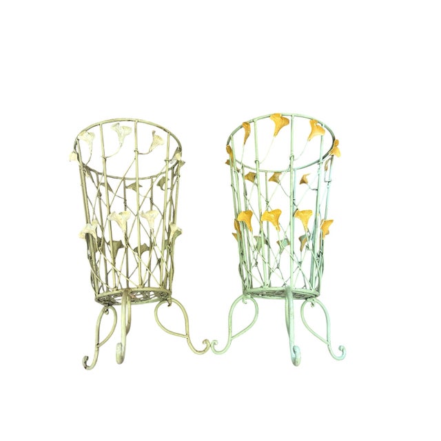 1960s Wrought Iron Umbrella Stands, Set of 2 For Sale - Image 4 of 8