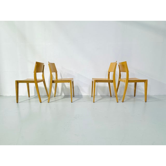 Vintage Danish Beech Dining Chairs, 1980s, Set of 4 For Sale - Image 9 of 16