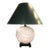 Vintage Coy Fish Relief Lamp With Green Shade For Sale