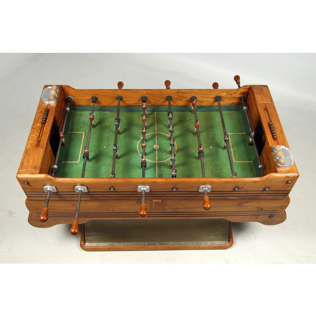 Vintage "footmatic" football table – société rené wolff boulogne-billancourt, near paris, france oak, metal 1950s...