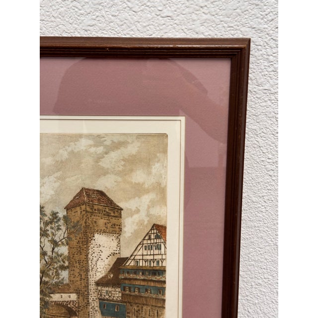 M. Leianne " Weinstadel" Etching, Vintage For Sale - Image 10 of 12