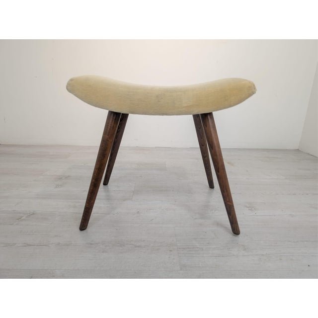 Vintage Pouf in Fabric, 1960s For Sale - Image 6 of 11
