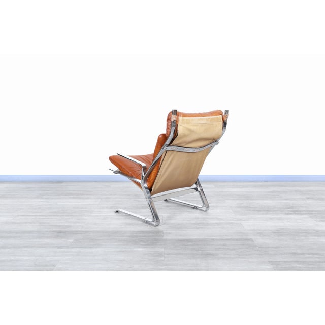 Mid-Century Leather and Chrome Lounge Chairs by Elsa and Nordahl Solheim, 1970s For Sale - Image 10 of 13