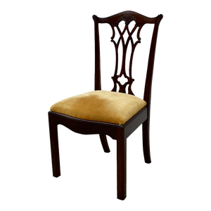 Vintage Solid Mahogany Chippendale Style Side/Desk Chair