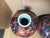 A Pair of Chinese Ceramic Vase Ming Dynasty Xuande Marked Blue Ground Famille Verte Porcelain Tianqiu Vase Hand Painted Dragon Pattern For Sale - Image 9 of 16