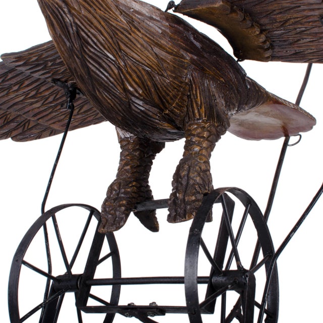 Brown Mechanical Eagle Push Toy For Sale - Image 8 of 10