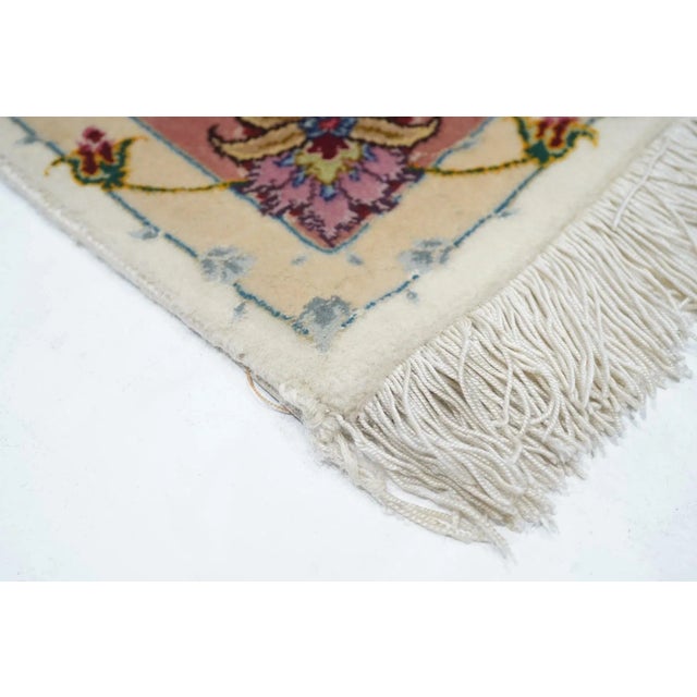 Extremely Fine Persian Tabriz Wool & Silk Rug 3'4'' X 5'2'' For Sale - Image 4 of 11