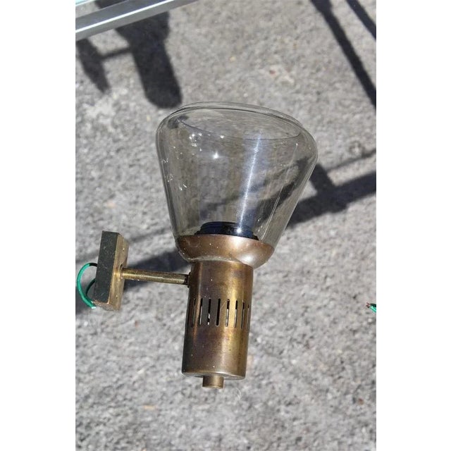 Italian Brass and Glass Applique, 1950s, Set of 2, in Very Good conditions. Designed 1950 to 1959 European Plug (up to...