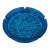Vintage Blenko Style Mid Century Blue Art Glass Ashtray With Swirl Pattern For Sale