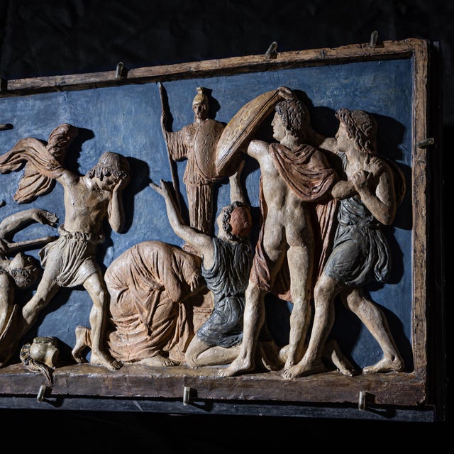 19th Century Ulysses Kills the Suitors Relief in Terracotta attributed to H. W. Bissen, Denmark For Sale - Image 3 of 10