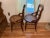 Victorian Pair of Victorian Ladder-Back Arm Chairs With Round Cane Seats, Walnut, C. 1880s For Sale - Image 3 of 7