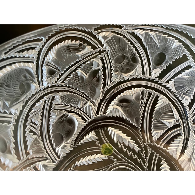 1980s Lalique Pinson Bowl For Sale - Image 5 of 9