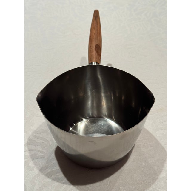 1960s Danish Modern Stainless Steel & Rosewood Butter Warmer by Dana For Sale In Los Angeles - Image 6 of 13