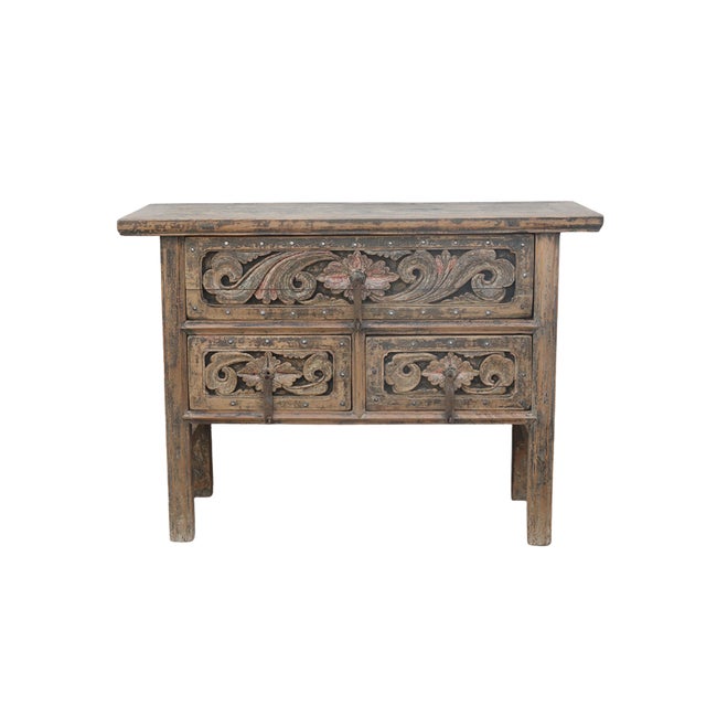 Chinese Antique Chinese Shanxi Province Elm Hall Table For Sale - Image 3 of 5