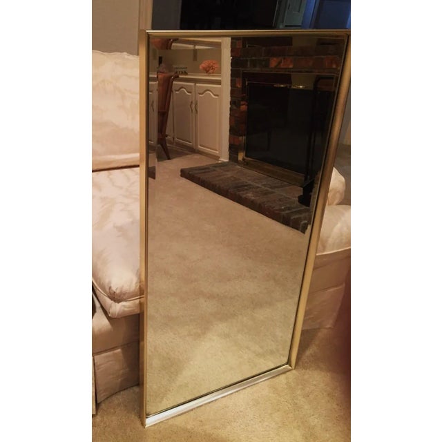 Brass 1960s John Stuart Beveled Glass Wall Mirror For Sale - Image 8 of 11