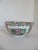 Vintage Japanese Pink Flower & Green Bowl With Orange Accents For Sale In Raleigh - Image 6 of 9