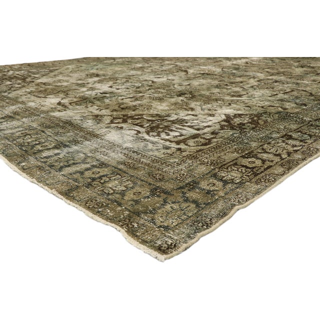 76823 Antique Persian Mahal Rug, 09'00 x 12'02. The Earthen Legacy: A Late 19th Century Persian Mahal Masterpiece of...