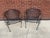 Pair 2 Salterini Attributed to Tepestini Atomic Zigzag Barrel Back Patio Chairs Wrought Iron For Sale - Image 11 of 11