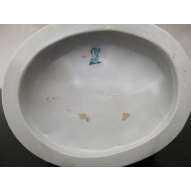 Ceramic Dresden Couple With Flute Player & Goat Porcelain Figurine For Sale - Image 7 of 9