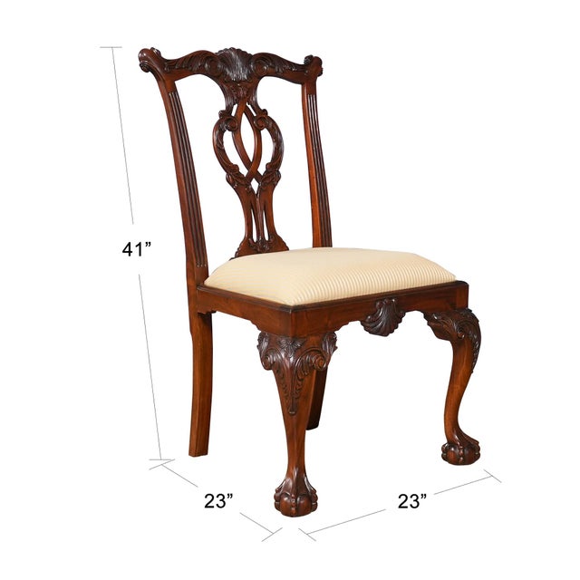 Chippendale Niagara Furniture Philadelphia Chippendale Chairs, Set of 10 For Sale - Image 3 of 14