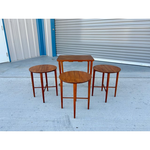 Wood 1960s Danish Modern Teak Nesting Tables by Paul Hundevad - a Pair For Sale - Image 7 of 12
