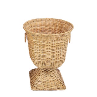 Large Square Wicker Urn For Sale