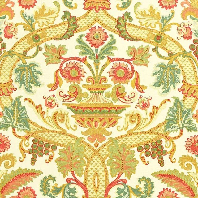 Sample- Schumacher Fontenay Vase Fabric in Ivory For Sale