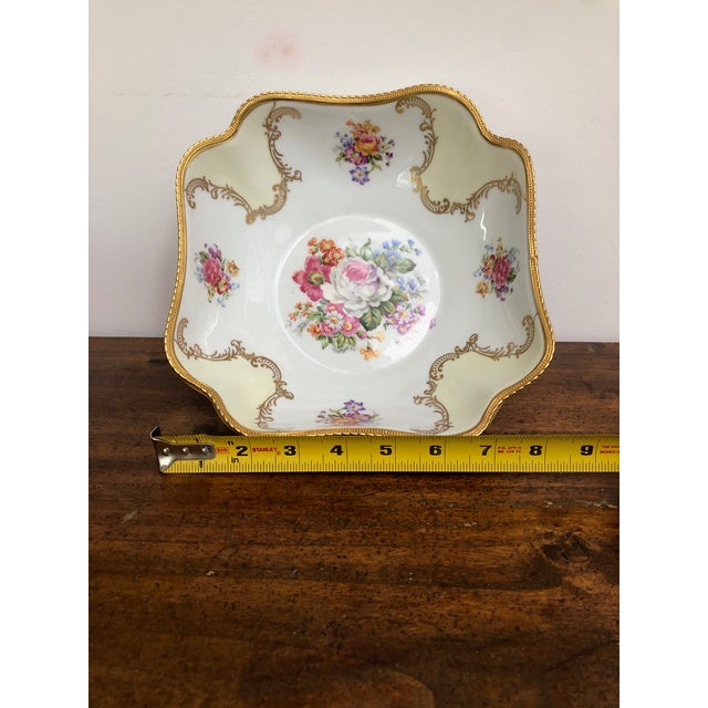 French Provincial Early 20th Century Hand Painted French Decorative Bowl With Bronze Detail For Sale - Image 3 of 7