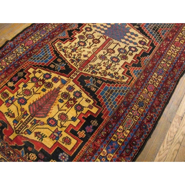 Artistic Tribal Geometric Primitive Animal Motif Antique Bakhtiari Rug For Sale In New York - Image 6 of 9