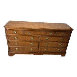 Mid 20th Century Yew Wood Dresser From the Yorkshire Collection by Drexel Heritage For Sale