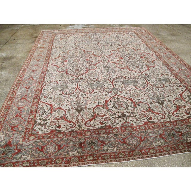 Early 20th Century Galerie Shabab Collection Early 20th Century Persian Tabriz Carpet For Sale - Image 5 of 10