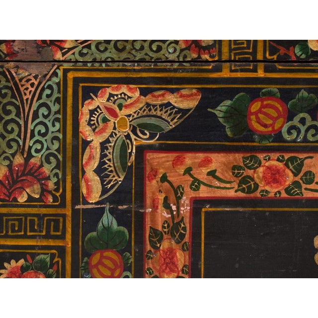 Antique Chinese Painted Trunk For Sale - Image 9 of 11