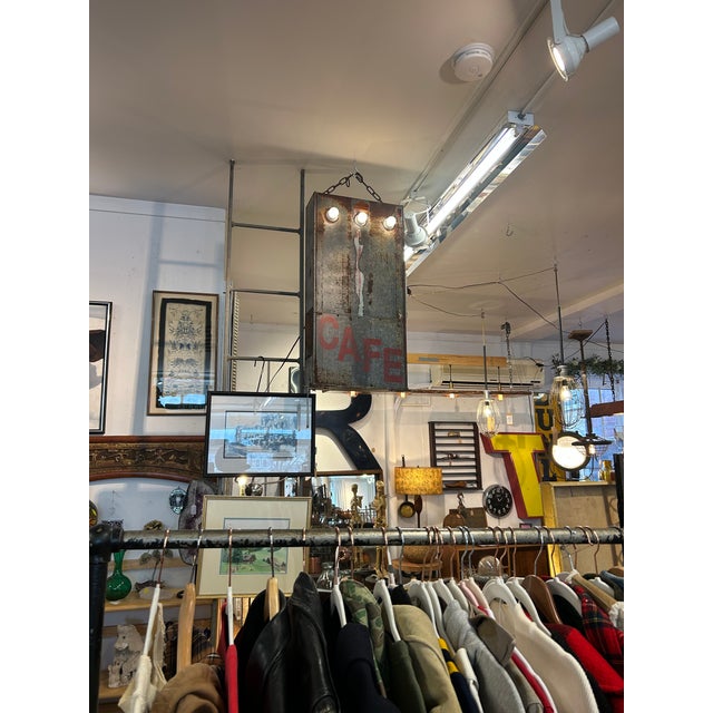 Industrial Industrial Vintage Fragment From Retro Cafe Neon Sign For Sale - Image 3 of 13